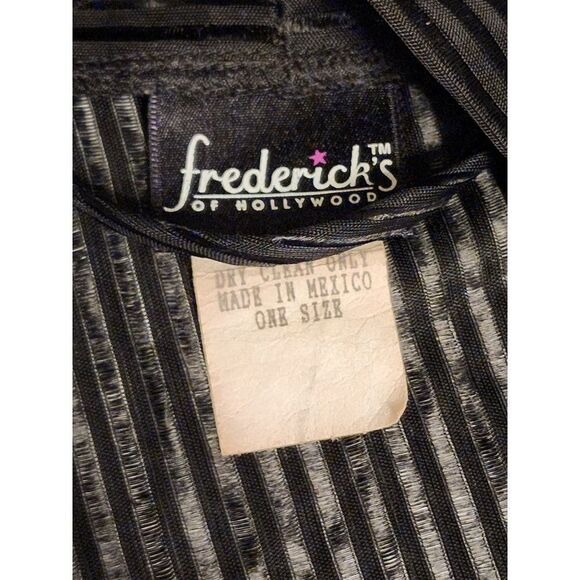 Fredrick's of Hollywood Black Sheer Robe One Size - Picture 4 of 5